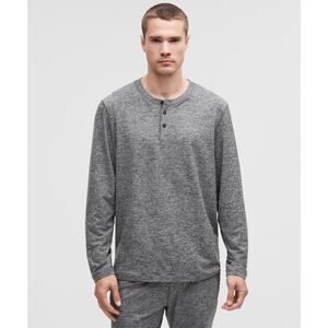 Lululemon Soft Jersey Long-Sleeve Henley Shirt Gray - Size M